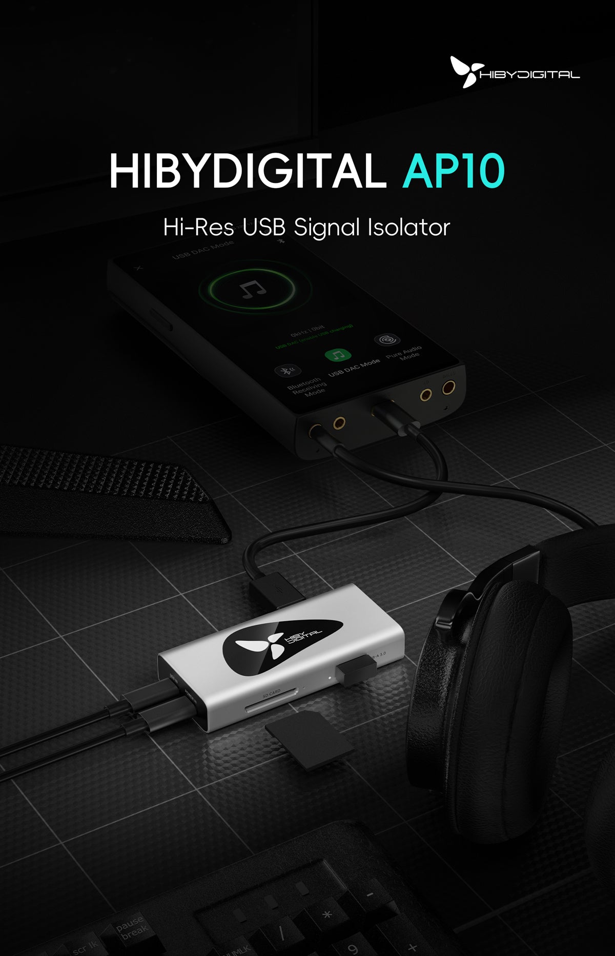 HiBy Digital AP10 Hi-Res USB Signal Isolator ในระบบ desktop audio