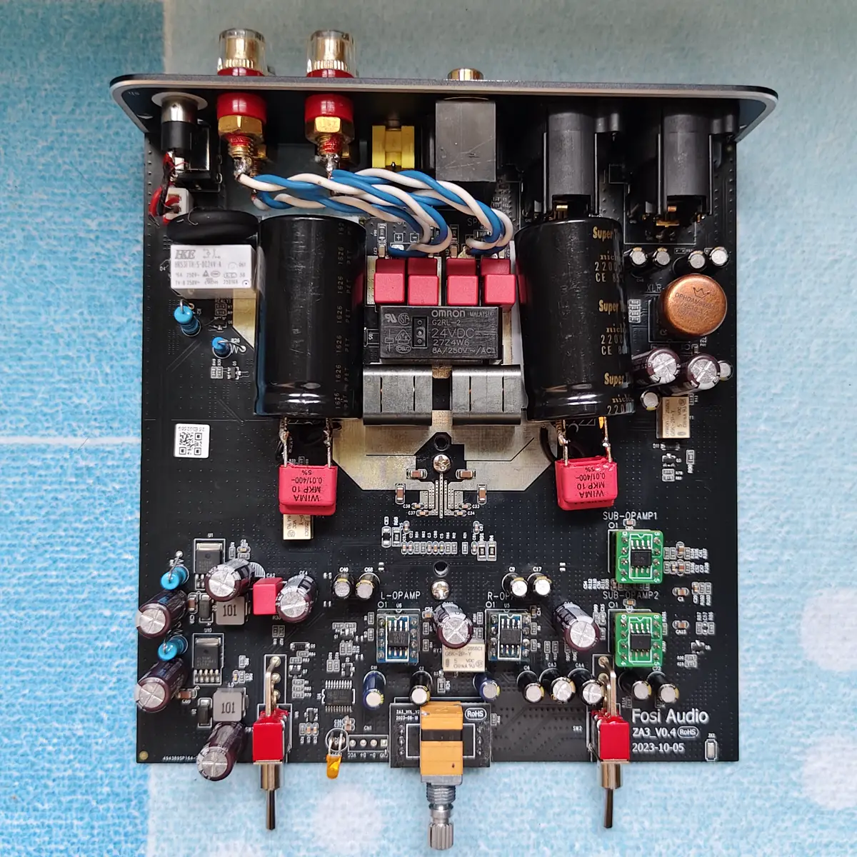 แผงวงจร Fosi Audio ZA3 หลังการปรับแต่ง Final Configuration