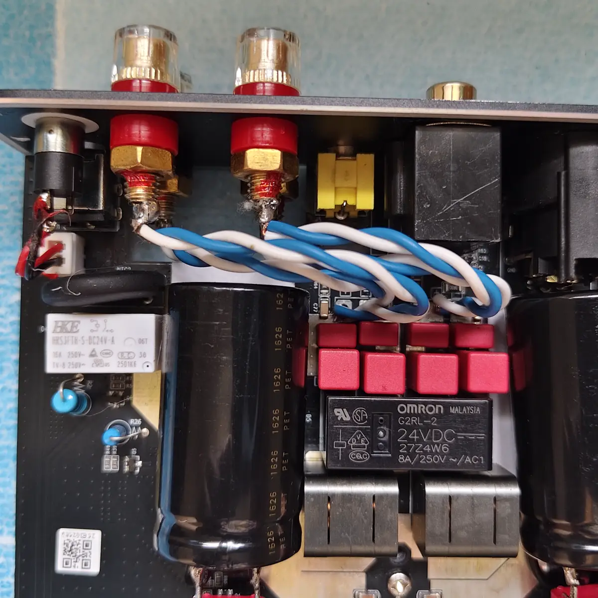 Reservoir Capacitor และ Power Supply บน Fosi Audio ZA3 หลังการปรับแต่ง